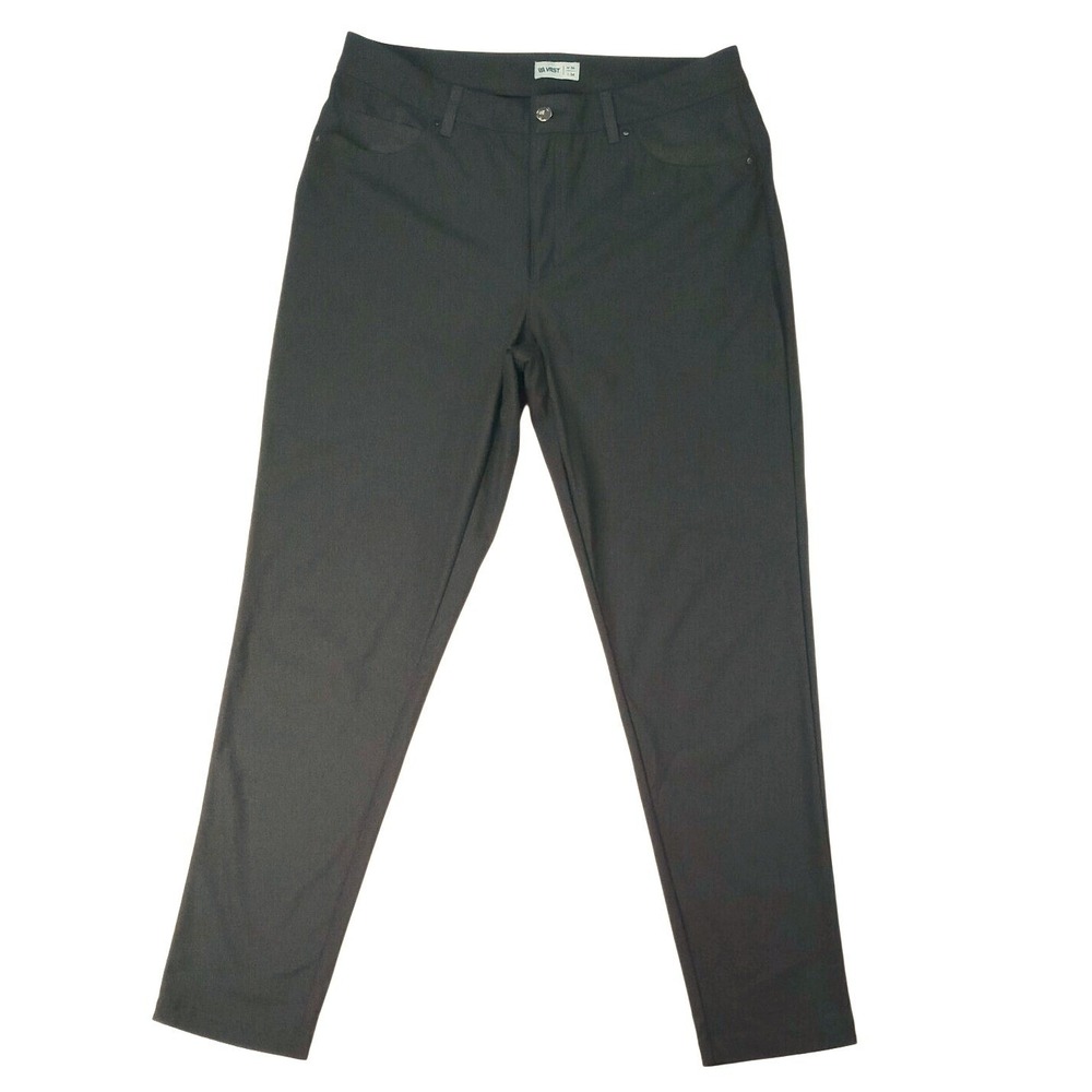 VRST Men's‎ Performance Stretch Flat Front Pants Black W36 L34 Golf Casual